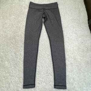 Lululemon Wunder Under Legging Low Rise Black Gray Herringbone